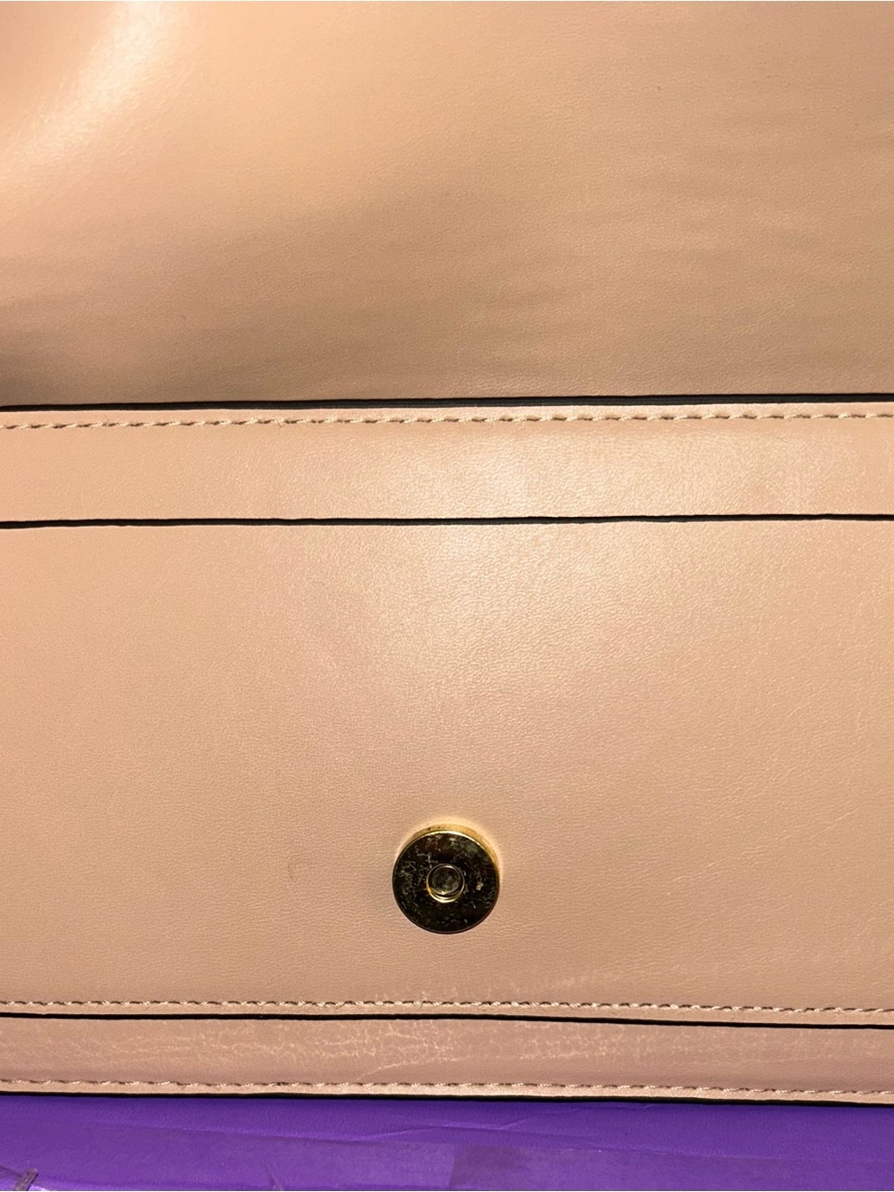 Inspired Coach Nude Leather Clasp Crossbody - Picture 3 of 6
